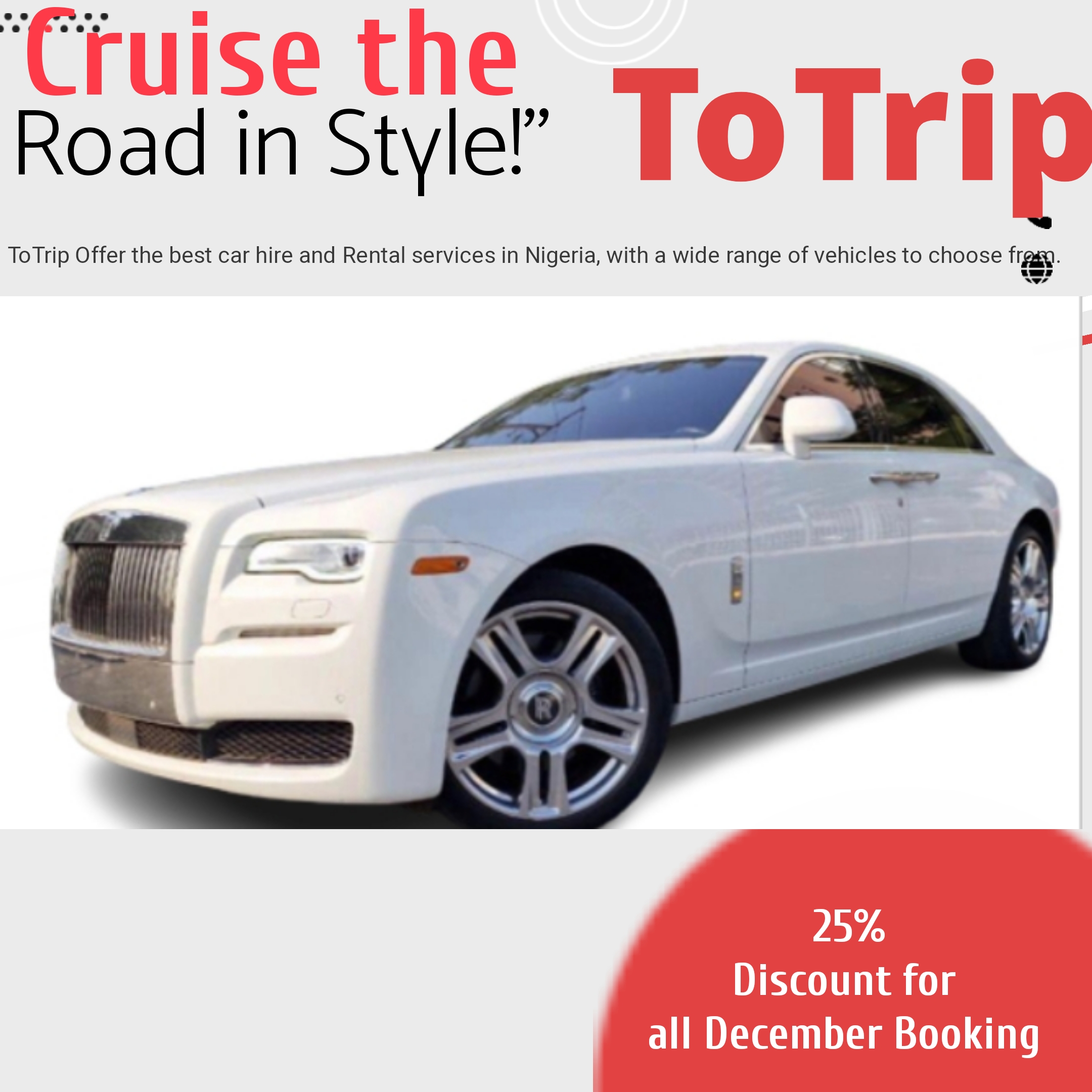 ToTrip: Roll Royce for car hire